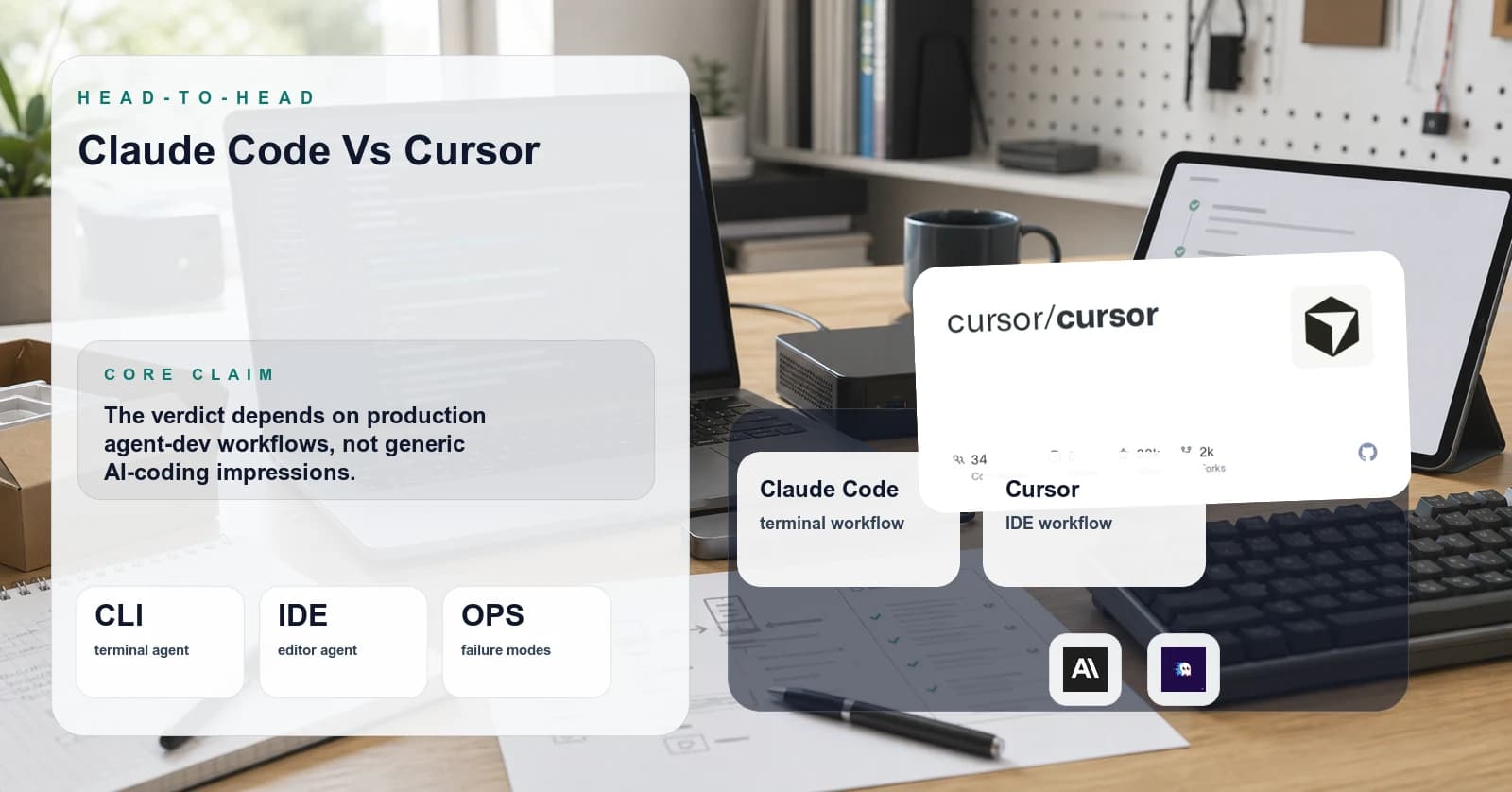 Claude Code vs Cursor: Which Wins for AI Agent Dev (2026)